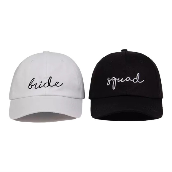 Bride Baseball Hat, Bride Squad Hat, Bride Gift, Embroidered White Dad - Picture 4 of 7